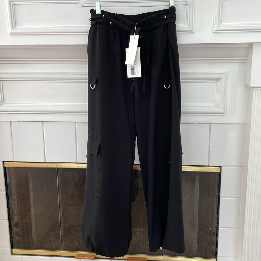 Amara black pants elastic is waist NWT SIZE M